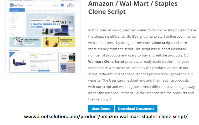 Amazon Clone Walmart Script Staples Script