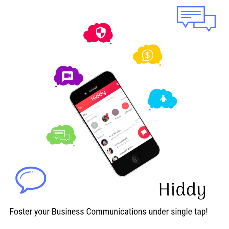 Hiddy- Stay hooked up with your network-buddies using instant chat app
