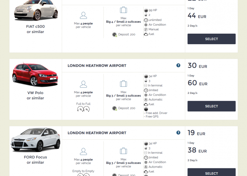 Car Rental Responsive Script