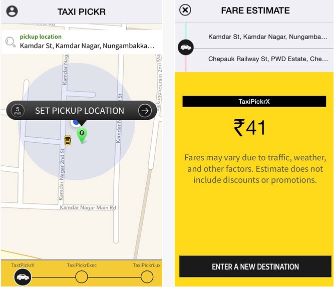 Taxi Pickr - Uber clone script